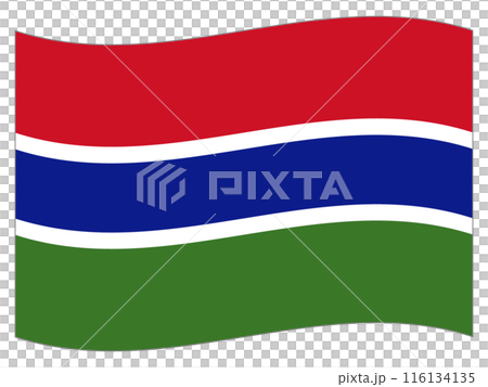 世界の国旗　ガンビアの旗 116134135