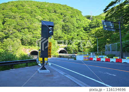 新三国トンネル 国道17号 群馬県側 新緑の季節 新三国トンネル 国道17号 群馬県側 新緑の季節 116134696