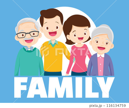 Big happy multi-generational family siblings relatives portrait 116134759