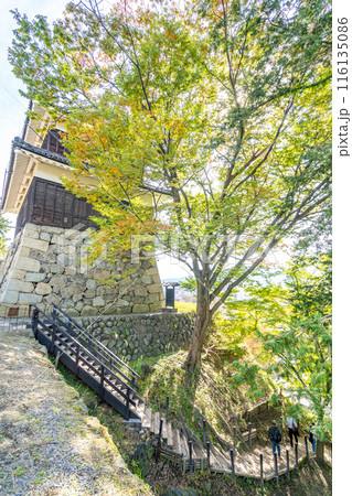 上田城跡公園　西櫓　急な階段 116135086