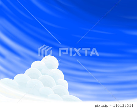 シンプルな空と雲の背景 116135511