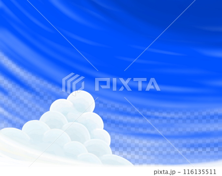 シンプルな空と雲の背景 116135511