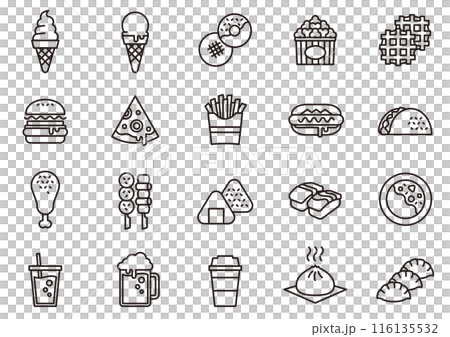 食品和飲料圖標 01 食品和飲料圖標 116135532