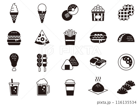 飲食アイコン02　Food and Beverage Icons 116135534