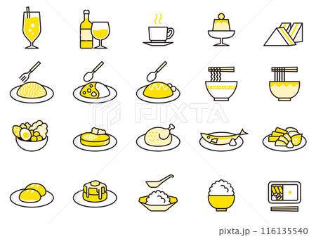 飲食アイコン06 Food and Beverage Icons 飲食アイコン06 Food and Beverage Icons 116135540