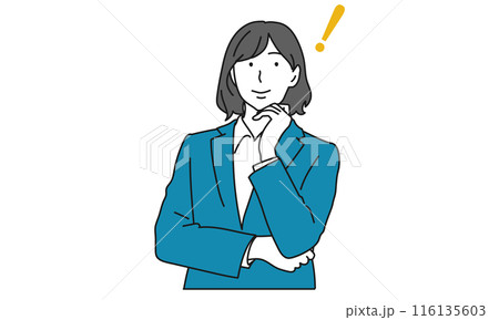良いことを思い浮かべるアジア人ビジネスウーマン 116135603