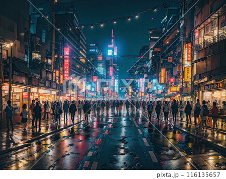 ネオンと雑踏の大都会2 116135657