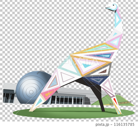 恐竜博物館　観光地イラストアイコン 116135785