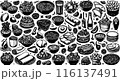Outline Set of Mexican Food 116137491