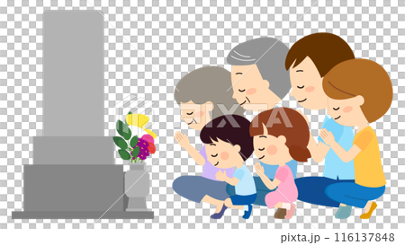 三個家庭前來掃墓 116137848