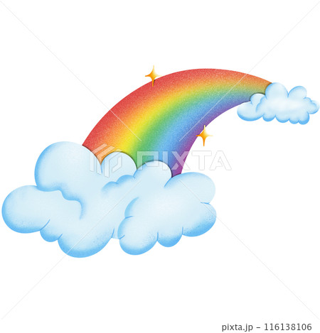 rainbow with clouds	 116138106