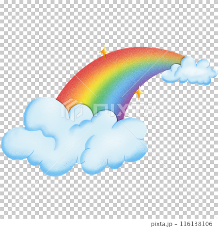 rainbow with clouds	 116138106