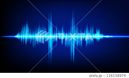 Abstract Sound Wave Blue Digital Frequency wavelength graphic design Vector Illustration 116138974