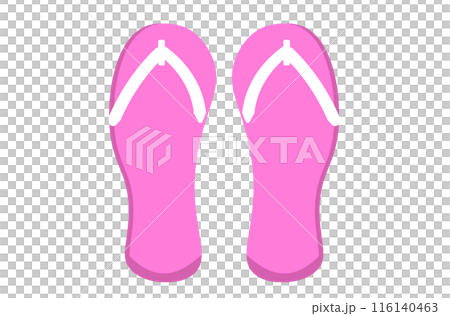 Pink flip flops. Vector illustration 116140463