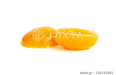 Canned Peaches, Apricot Halves in Syrup, Yellow Fruit Dessert, Tinned Nectarine Compote Canned Peaches, Apricot Halves in Syrup, Yellow Fruit Dessert, Tinned Nectarine Compote 116141981