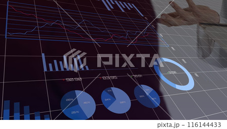 Image of financial data processing over grid Image of financial data processing over grid 116144433
