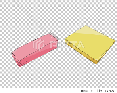 シンプルな付箋紙のイラスト 116145709