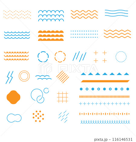 幾何学模様アイコンセット 幾何学模様アイコンセット 116146531