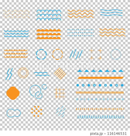 幾何学模様アイコンセット 幾何学模様アイコンセット 116146531