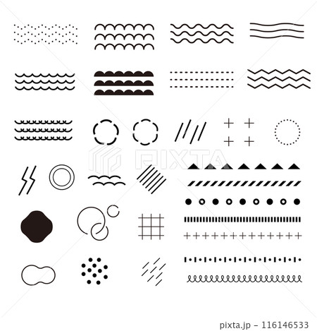 幾何学模様アイコンセット 116146533