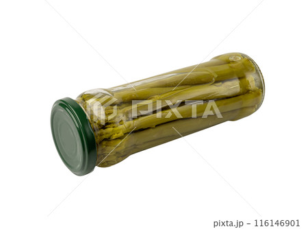 Pickled Asparagus, Bunch of Raw Marinated Garden, Green Spring Salted Vegetables 116146901