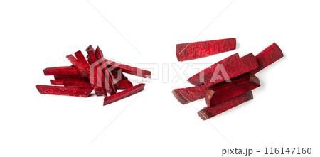 Beetroot Slice Isolated, Red Beets Pieces, Beet Root Sticks, Cuts, Sliced Beetroot 116147160
