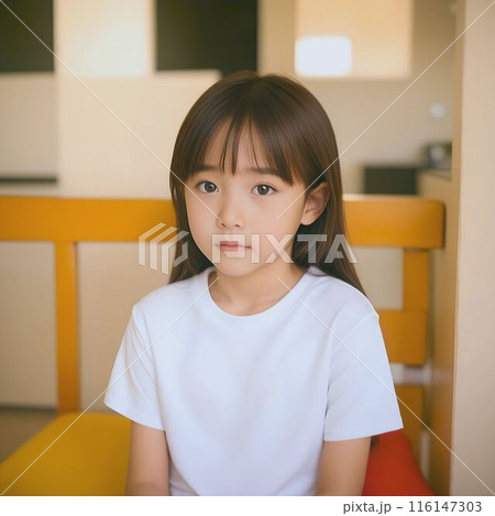 部屋でひとりの女の子イメージ 一人っ子 女子小学生 寂しい AI生成のイラスト素材 [116147303] - PIXTA