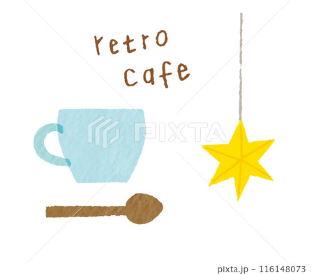 おしゃれなコーヒーカップと木のスプーンのカフェスタイルなインテリア おしゃれなコーヒーカップと木のスプーンのカフェスタイルなインテリア 116148073