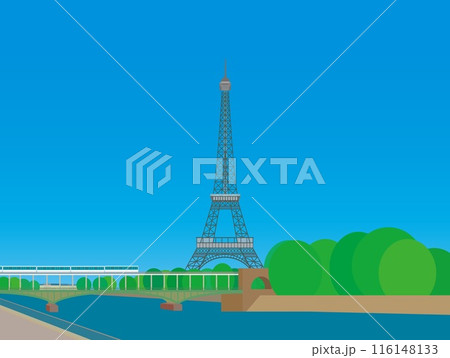 エッフェル塔 tour eiffel ビル・アケム橋 pont de bir hakeem パリ エッフェル塔 tour eiffel ビル・アケム橋 pont de bir hakeem パリ 116148133