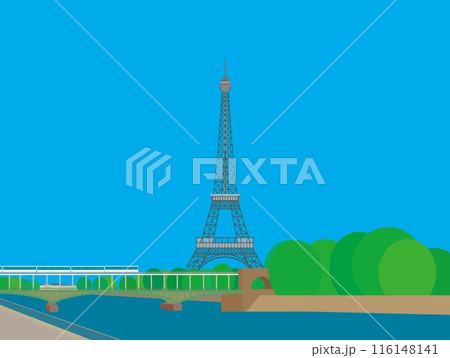 エッフェル塔　tour eiffel　ビル・アケム橋　pont de bir hakeem　パリ 116148141
