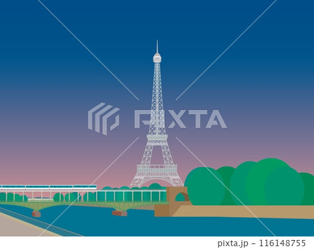 エッフェル塔　tour eiffel　ビル・アケム橋　pont de bir hakeem　パリ　 116148755