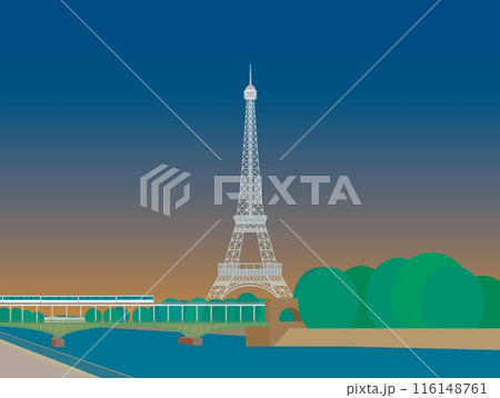 エッフェル塔　tour eiffel　ビル・アケム橋　pont de bir hakeem　パリ　 116148761