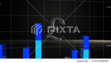 Image of data processing over black background Image of data processing over black background 116148804