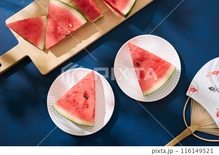 切り分けたスイカ 116149521