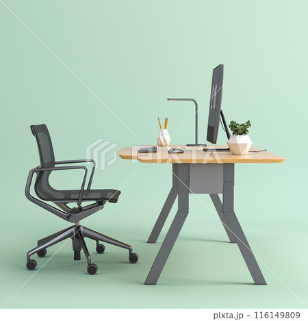 Interior office room 3D Illustration Interior office room 3D Illustration 116149809