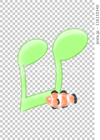 Musical note with clownfish 116150340