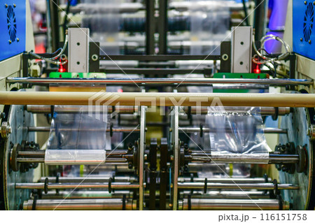 The operation of automatic plastic bag production machine for packaging The operation of automatic plastic bag production machine for packaging 116151758