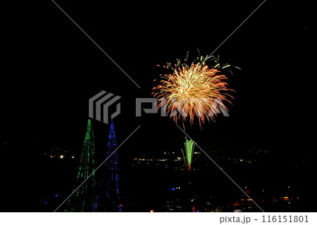 打ち上げ花火とイルミネーション　【相模原市津久井　11月】 116151801