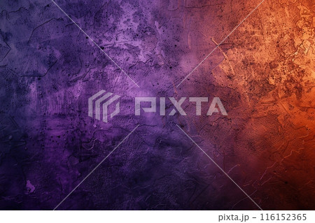 Abstract Texture Orange Purple concrete wall. Copy space. Close-up. Rusty, rough surface, grain. Copy space. Wallpaper elegant antique paint. Luxury label for advertising product display. Wide banner. 116152365