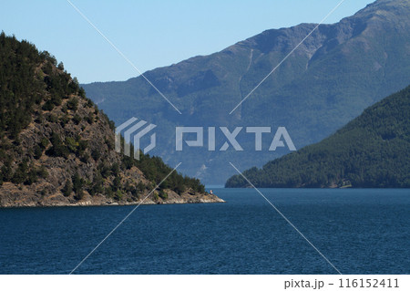 緑豊かな峡谷のノルウェーフィヨルド 緑豊かな峡谷のノルウェーフィヨルド 116152411