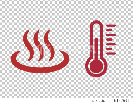 Hot spring thermometer icon 116152691