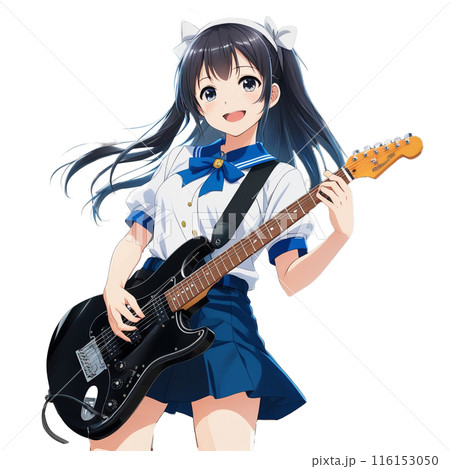 女性ギタリスト 116153050