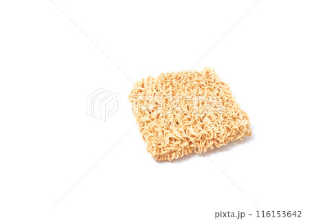Dry instant noodles isolated on a white background 116153642