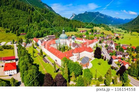 Ettal Abbey aerial panoramic view, Germany 116154558