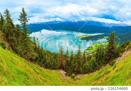 Walchensee Lake in Bavaria, Germany 116154600