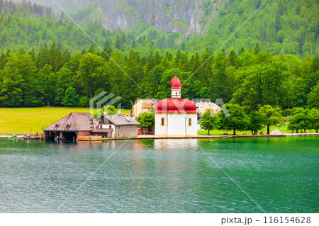 St. Bartholomew church at Konigssee Lake St. Bartholomew church at Konigssee Lake 116154628