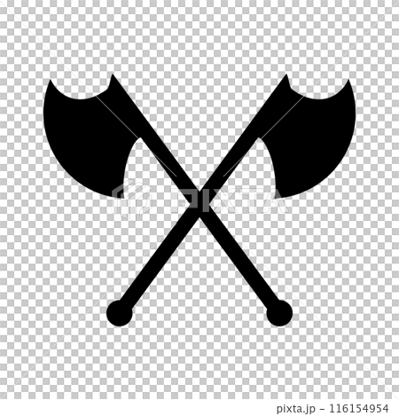 Crossed axes silhouette icon.Vector. 116154954