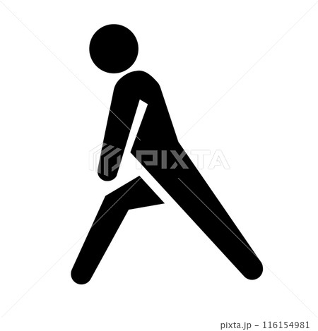 体操をしている人のシルエットアイコン。ベクター。 116154981