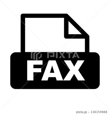 FAXのアイコン。ベクター。 116154988