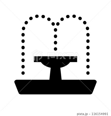 噴水のシルエットアイコン。ベクター。 116154991